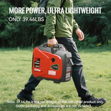 SIOKIUU 2500W Portable Generator Super Quiet Inverter Generator Ultra Lightweight for Home Backup Outdoor Camping, CO Sensor Protect, EPA, ECO Mode