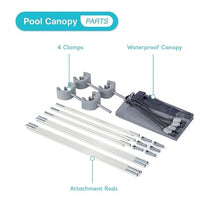 18'×52" Above Ground Rectangular Frame Swimming Pool Set w/Pump & Canopy