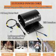 XYWGBMS Heated Snow Melting Outdoor Mats, Heated Snow Melting Mats for Stairs, Heated Outdoor Mats, Electric Snow Melting Mats for Winter Snow Removal,5 Pcs-40x160cm/15.7x63in