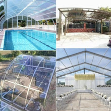 Polycarbonate Sheets All-Weather Outdoor Greenhouse Covering, Plastic Roofing Sheets Rainproof Insulation Protection(1.56x1146m)