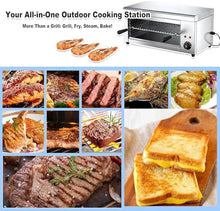 UILMLIO Commercial Salamander Broiler, Electric BBQ Grill, Steak Oven, Kebab Grill, Cheese Melter, Fish Grill, 2 Detachable Grill Racks, Stainless Steel, 24×12×11in