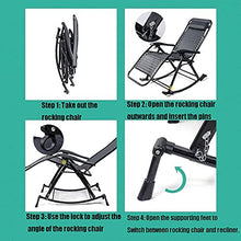 KLNBV Rocking Chair Patio Rocker Lounge for Indoor and Outdoor Recliner Seat Removable