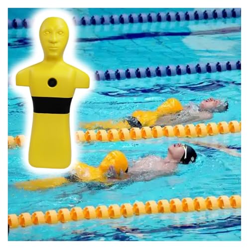 MZZKFC PE Swimming Training Dummy, 38.6x19.5x8.7 in Water Rescue Training Dummy, Pool Lifeguard Models for Fire Department School/Community Drowning Simulation Drill(Yellow)