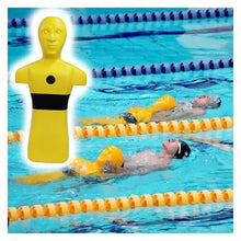 MZZKFC PE Swimming Training Dummy, 38.6x19.5x8.7 in Water Rescue Training Dummy, Pool Lifeguard Models for Fire Department School/Community Drowning Simulation Drill(Yellow)
