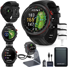 Certified Brands Garmin Approach S70 Golf Smartwatch AMOLED Display Shot Execution Putt Alignment Golfing System with Approach CT10 Starter Kit Club Tracking System 3 Sensors Signature Stand Power Bundle 47mm Black