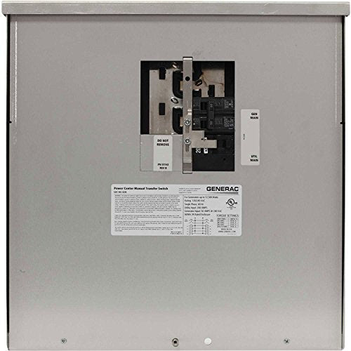 Generac 50 Amp Generator Manual Transfer Switch