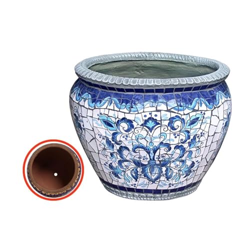 HANMENGYUAN Flower pots Large Flower Pots for Fence Planters Outdoor Outdoor Indoor(White)