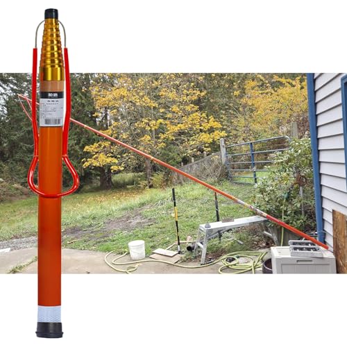 CHZDPP Retractable Fiberglass Pool Safety Pole, Emergency Pools Hooks for Salvage Drowning Swimmers, Heavy-Duty Marine Salvage Rods(10m/32.8ft)