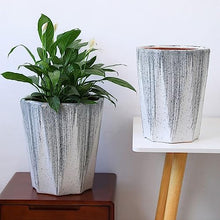 iumLeap Outdoor Indoor Garden Plant Pots Large-Size Floor-to-Ceiling Green Plant Flowerpot Ceramic European-Style Balcony Simple Flowerpot Plant Container Accessories