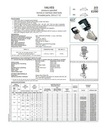 Blowhole angle seat valve E290A393VI 792(E290A399VI-(G1 2)