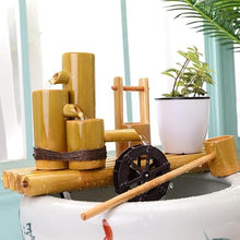 GenSDH Bamboo Fountain with Pump, Zen Bamboo Fountain, Feng Shui Bamboo Fountain with Waterwheel, for Lawn Garden Backyard,70Cm,70CM