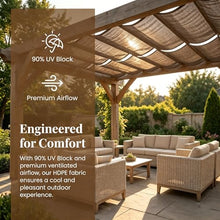 Retractable Roman Sail Shade,Slide Wire Wave Shade Sail Sun Shade Sail UV Resistant Sun Protection Wave Canopy Cover with Mounting Kit for Pergola,Porch,Terrace Garden(W2*L12m/W6.56*L39.37ft)