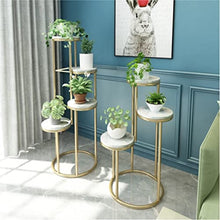 ZOCWJK Plant standIndoor Flower Rack Matal Indoor Flower Stand Multilayer Flower Pot Rack Living Room Balcony Easy Landing Flower Shelf Display Stand,Gold-40 * 40 * 80cm