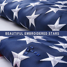VICDRIA Giant 20x38 American Flags for Outside Heavy Duty Embroidered Stars