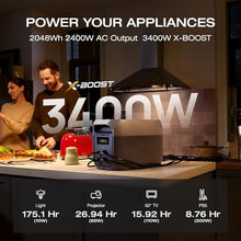 EF ECOFLOW DELTA 3 MAX Portable Power Station with 220W Solar Panel, 2048Wh