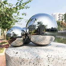 XINGLL Stainless Steel Gazing Ball, Reflective Mirror Hollow Ornament Ball, Home Outdoor Garden Yard Lawn Party Pond Floating Seamless Sphere, Polished Durable ( Color : Silver , Size : 500MM/19.7in )