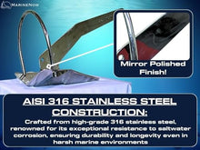MarineNow AISI 316 Stainless Steel Shovel Scoop Anchor with Roll Bar 33 lb