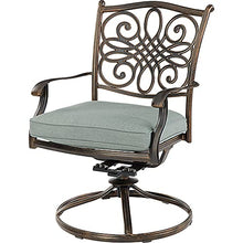 Hanover Renditions 9 Piece Outdoor Dining Set with Sunbrella® Fabric and Swivel Chairs Mist