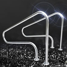 BSNANCA Swimming Pool Safety Hand Rail Swimming Pool handrails, Stainless Steel Pool Hand Rail Brackets, Safety Handle Hand Rails at The Steps of Indoor and O (Silver 125cm)