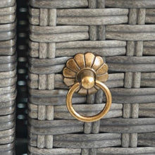 lafengyan Freestanding PE Rattan Storage Cabinet with Towel Rack and Drawer for Poolside, Hot Tub, Deck, or Bathroom Use