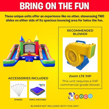 Pogo Bounce House Inflatable Rainbow Castle Combo 16.5ft