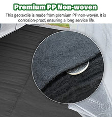 GEGEG 5oz Heavy Duty Non-Woven Geotextile Fabric Durable Weed Barrier for Driveway Stabilization and Erosion Control(Black,1mx75m/3.3ftx246ft)