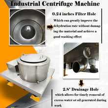 EQCOTWEA Industrial Centrifuge Machine Stainless Steel 1.5KW Gray