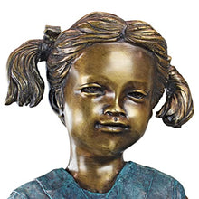 Design Toscano Savannah Girl with Dog Garden Statue Cast Bronze Two Tone Bronze & Verdigris