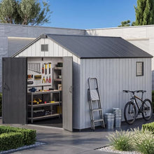 Dastiaque Outdoor Storage Shed,8x12FT Resin Storage Shed for Backyard Patio