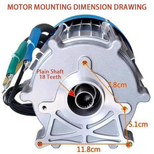 ZHOZHUT 1500W-3000W Brushless DC Motor with Permanent Magnet Electric Tricycle Motor 60V / 72V High Torque DC Motor with 18-Tooth Shaft, High-Power Brushless Motors for DIY Tricycle,1800w72v,3200RPM