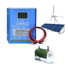 AISINILALAO 14000W MPPT Hybrid Solar Wind Charge Controller 12V/24V/48V Auto, Dual Input for Wind Turbine and Solar Panel, Smart Power Management System,220v