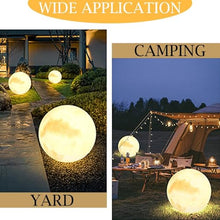 SJENG Waterproof Moon Lamp with Resin Lampbody,Wiring Powered Globe Shape Outdoor Light,Unique Lighting for Staircase Swimming Pool and Yard(Wiring Powered-19.68in)