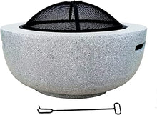 Backyard Patio Garden Fireplace Grill Bowl Table Outdoor Heaters & Fire Pits with Grill Grate for Heating/Fire Bowls Garden/Beach/Patio,Black