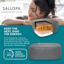 Bestway SaluSpa Hawaii AirJet Inflatable Hot Tub with EnergySense Cover + Spa Seat 6 Pack + Headrest Pillows 2 Pack Blue