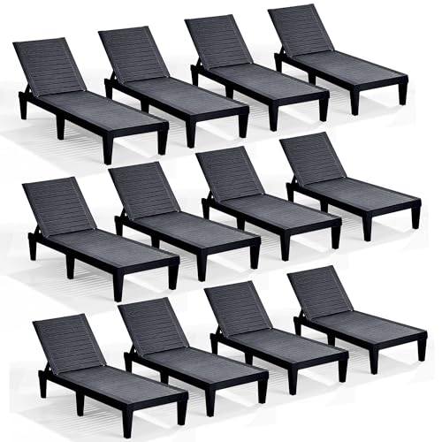 Nestl Lounge Chair Outdoor, Tanning Chair, Chaise Lounge Outdoor Set of 12