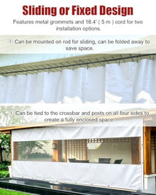 Outdoor Tarps with Windows, Metal Grommets, Waterproof Panels