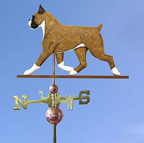 Boxer Hand Carved & Painted Weathervane Fawn 22 Inch
