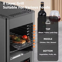KJLYLPP 8 Layers Electric Steak Broiler, with Touch Button, Top Infrared Light Wave Heating, Max Temperature 800℃, 5.0min Fast Preheating, Suitable for Toast, Chicken, Beef, Etc.