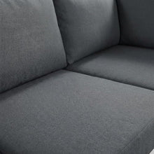 Outdoor Escape Gray Fabric Outdoor Patio Modular Sectional, Contemporary Style, Weather-Resistant Upholstery, Comfortable Back and Seat Heights