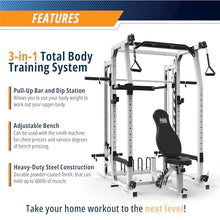 Marcy 3 in 1 Smith Machine Home Gym System Black