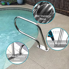 Pool Hand Rail Pool Rail Pool Railing Pool Handrails Easy Mount Hand Rail Swimming Pool Railing Handrails for Inground Pool/Thick 1.2Mm (Handrail)