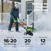 Greenworks 40V 20in Snow Blower, Battery and Charger Not Included