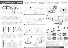 AquaIDEA Japan JB60W Transom Underwater Boat LED Light, Made in Japan, 60W COB, Bronze, IP69, 9-32V, 6000lm, RGB, 3-Year Warranty (Blue)