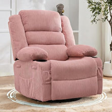 Takywep Corduroy Swivel Rocker Recliner Chair 360 Swivel 30 Rock