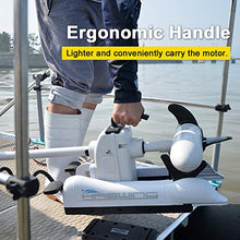 AQUOS 12V 55LBS 48" Electric Trolling Motor with Remote Control for Boats White