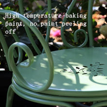 FENOKD Patio Table and Chair Set with Hollow Decoration Outdoor Rust-Proof Garden Table Suitable for Bistro for Balcony and Courtyard White 23.6 Inches (White)