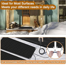MOIUBYW Snow Melting Mats, 1/2/3/4/5 pcs Walkways Heated Outdoor Mats Sidewalk No Slip Heating Mat Melts up to 2In of Snow Per Hour Snow and Ice Melt Products for Winter Snow Removal(5 Pcs,10x48in/(25