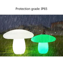 OUFULA New Mushroom Lawn Lamps White RGB Night Light Rechargeable Waterproof IP65 for Garden Decoration (Style A (D66cm))