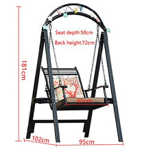 KYTGFH Outdoor Garden,Outdoor Porch SwingCushioned Swing with Pillow,Single Swing Chair,Heavy Duty Hammock Chair,Fun for All Ages