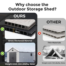 Dastiaque Outdoor Storage Shed,8x12FT Resin Storage Shed for Backyard Patio